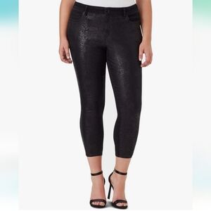 NWT WILLIAM RAST PERFECT ANKLE SKINNY JEANS IN BLACK "ANIMAL INSTINCT" SIZE 14W